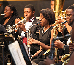 Image of students in band concert