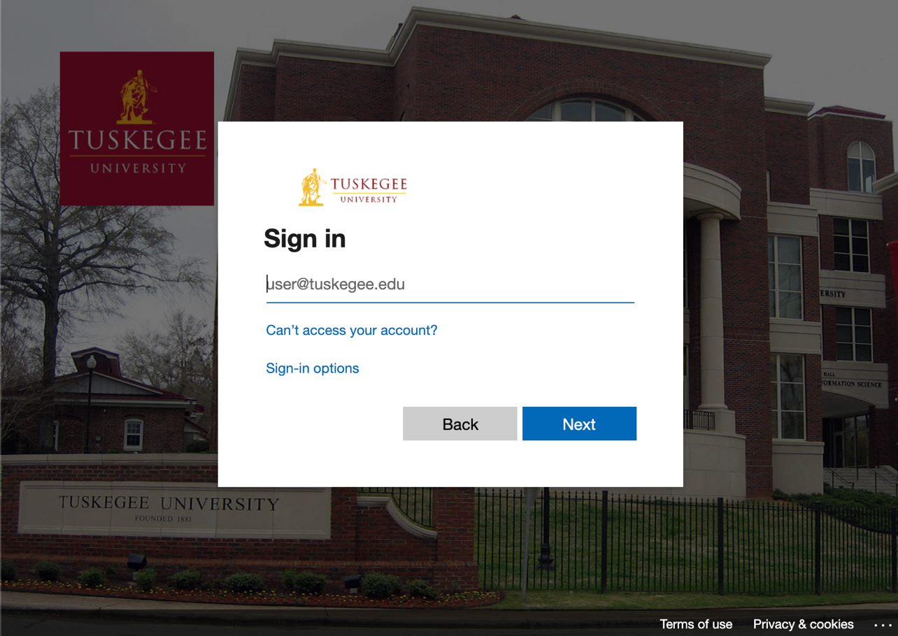 Screenshot of eResLife sign-in screen