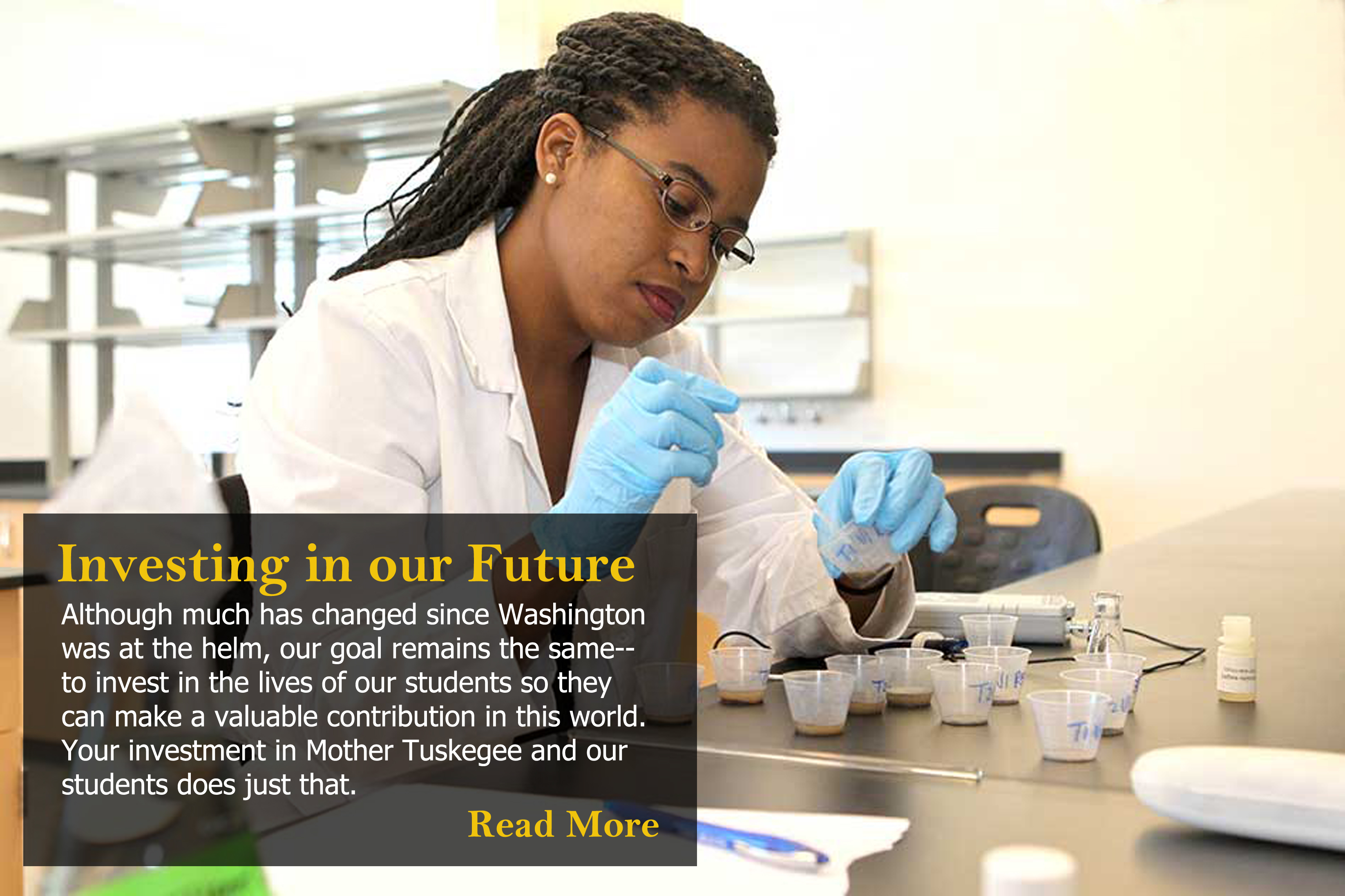 Researcher doing experiment in lab