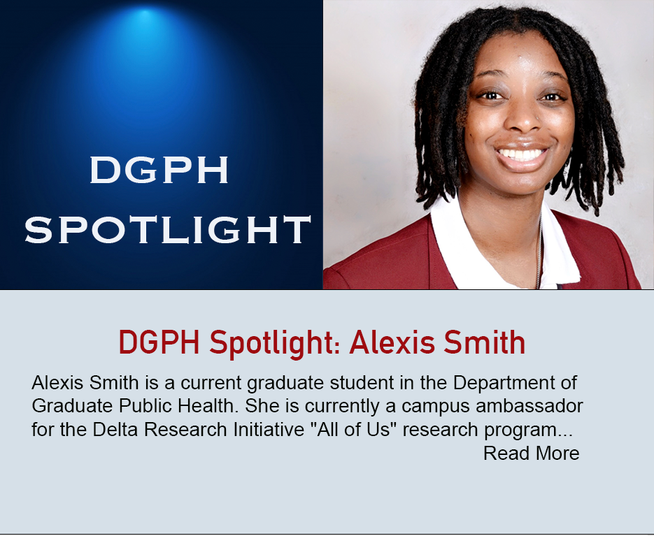 Alexis Smith DGPH Student Spotlight