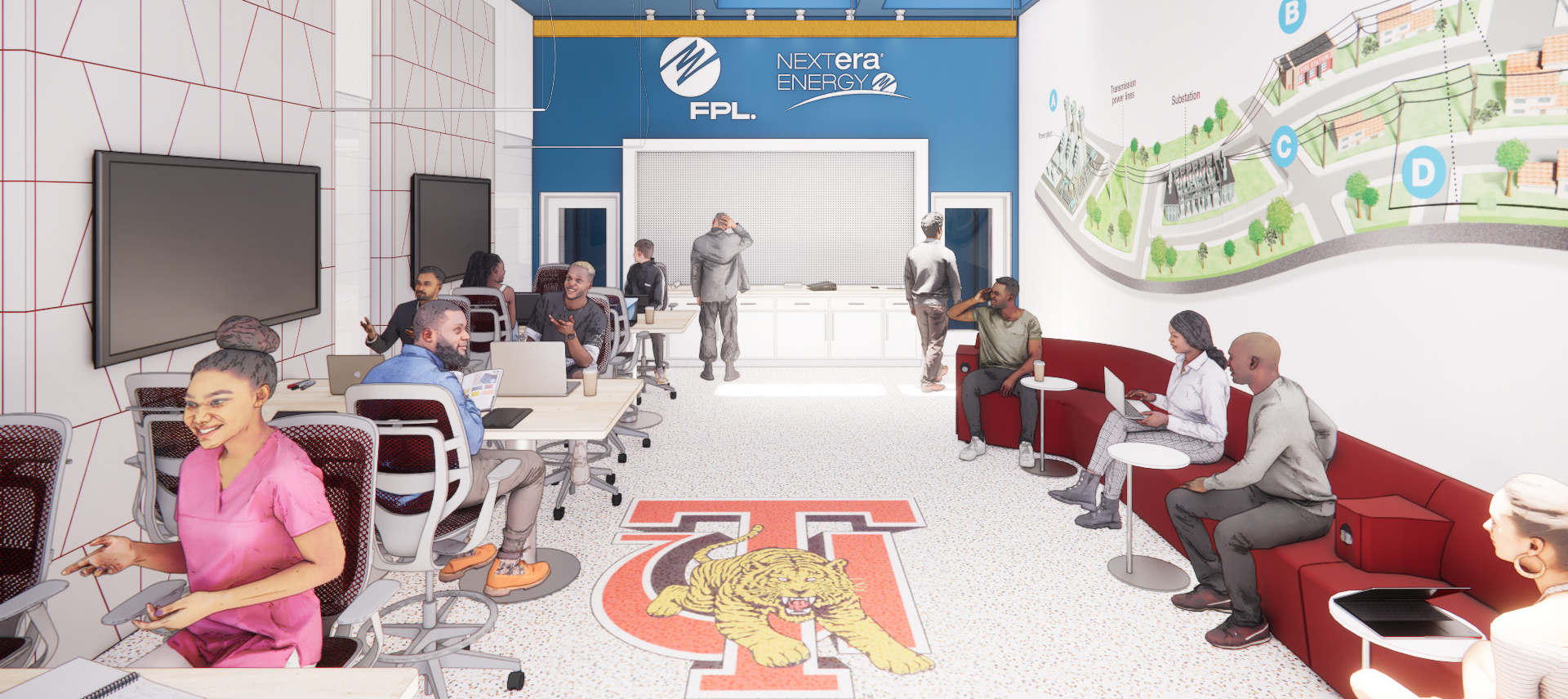 Artist Rendering of Engineering Lab Renovation