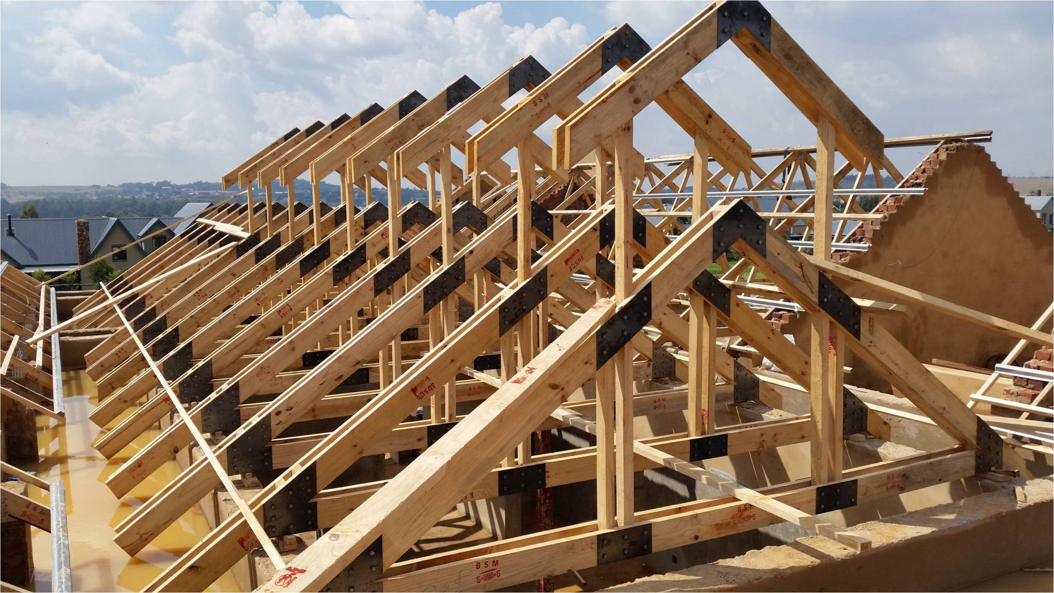 Roof in construction