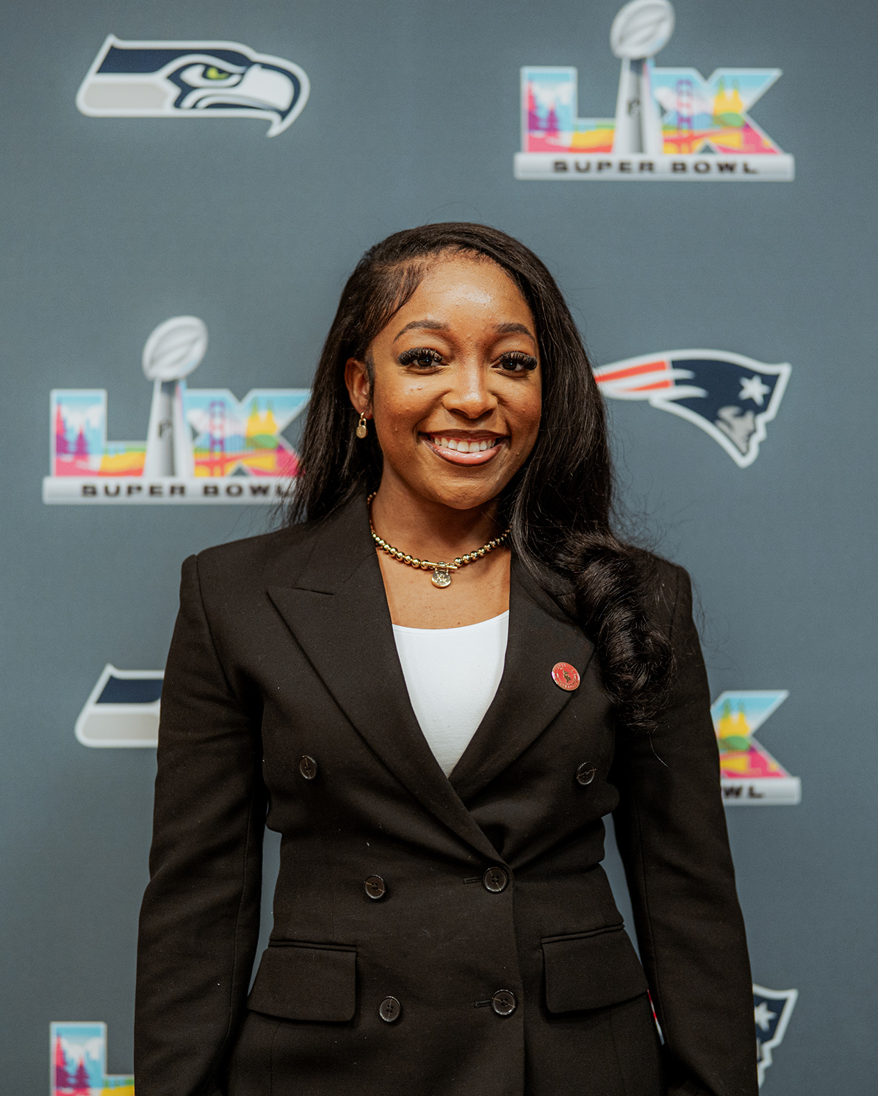 Chelsea Smith at the Super Bowl