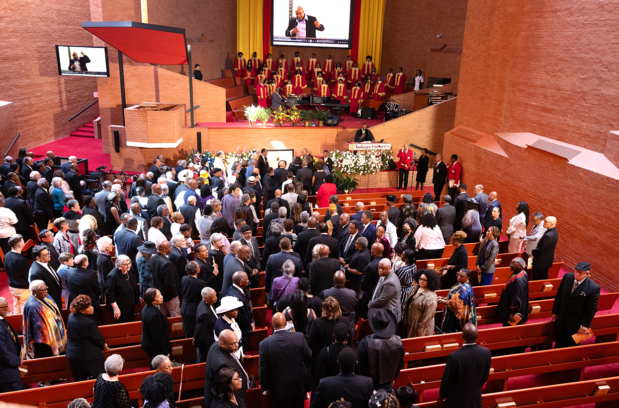 Attendees at the funeral of Dr. Bernard Lafayette