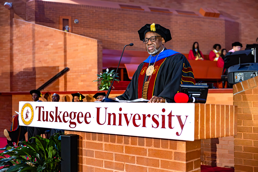 Dr. Mark A. Brown gives remarks at Founders' Day Convocation