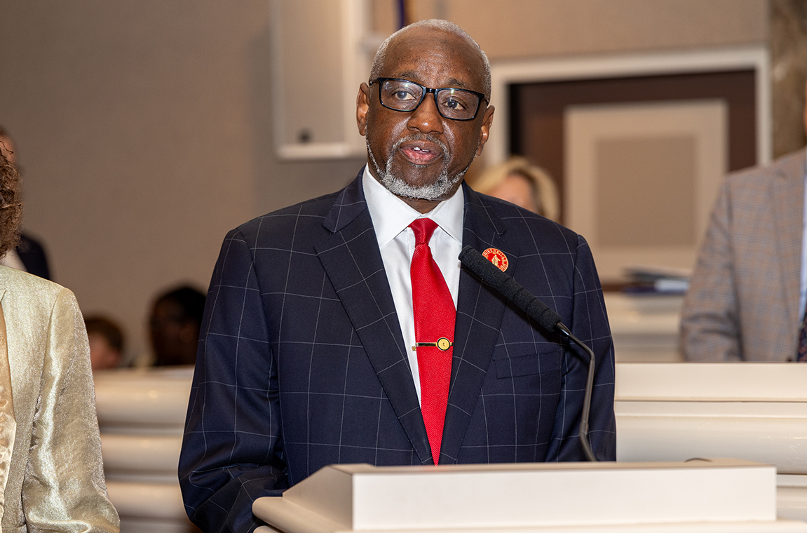 Dr. Mark A. Brown addresses the Alabama Legislature