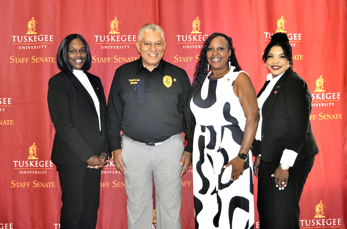 New TU Staff Senators Latasha Wiley, Frank Lee, Chankia Berry, and Casandra Carlisle