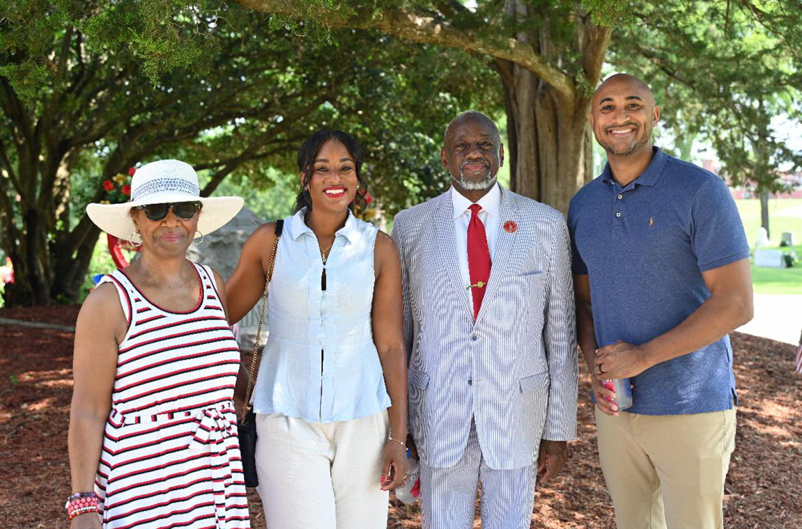 Dr. Mark A. Brown and guest at 145th anniversary/July 4th ceremony