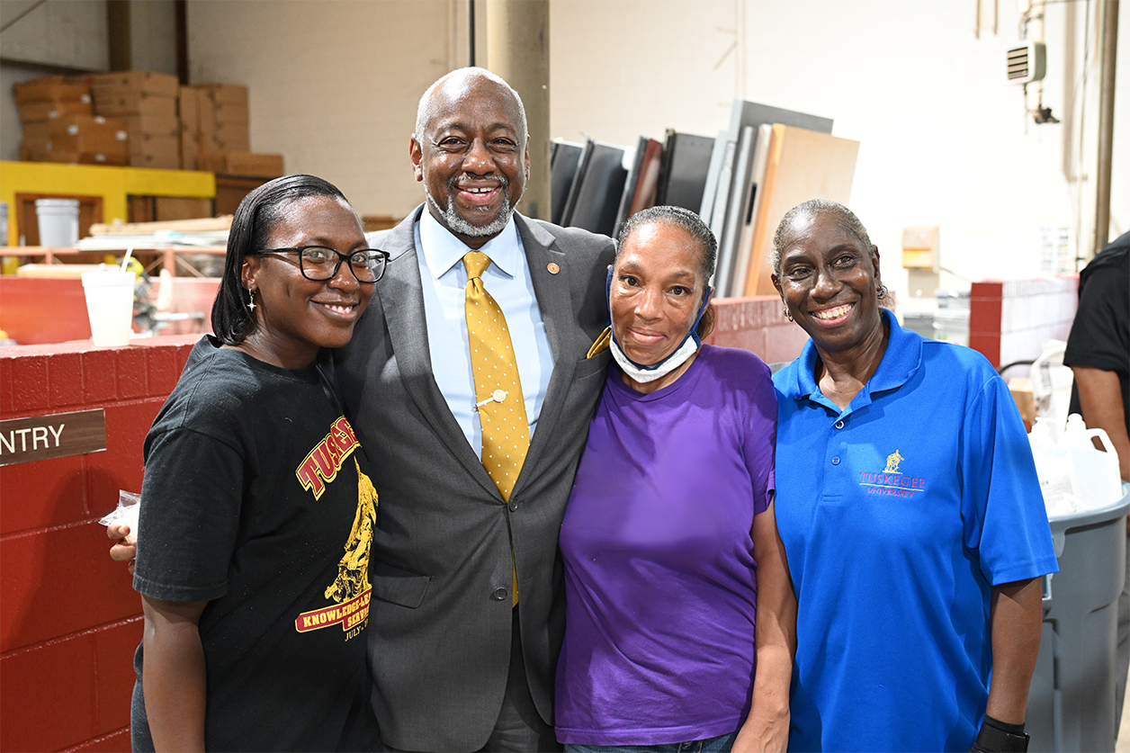 Dr. and Mrs. Brown with Physical Plant and Facilities staff