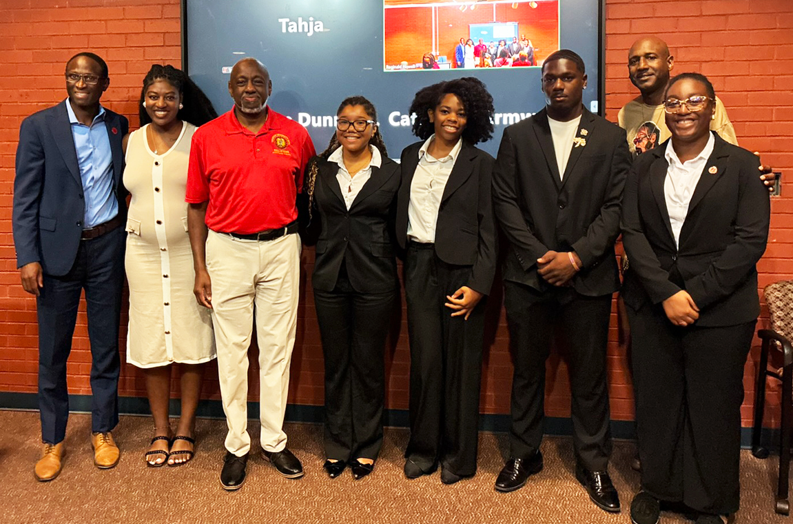 Interns for Capstone honors and presenters with Dr. Mark A. Brown