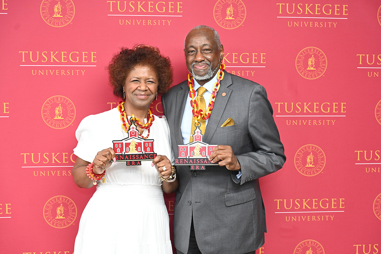 Dr. and Mrs. Brown shows off Renaissance Era bling from VP Brandon Tolliver