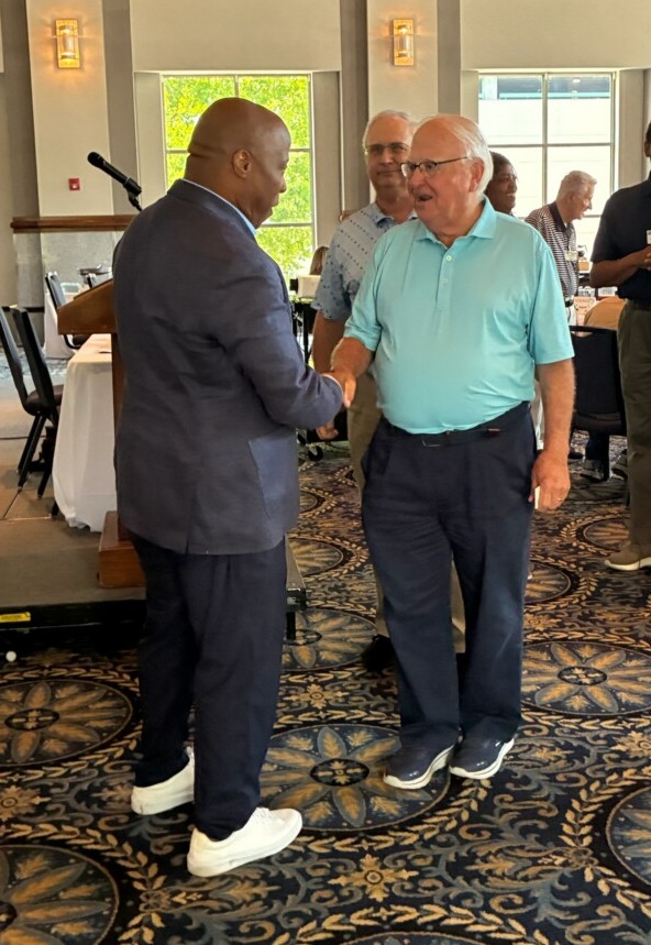 Ruffin shakes hands