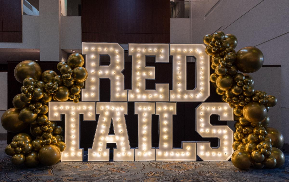 Red Tails lighted sign