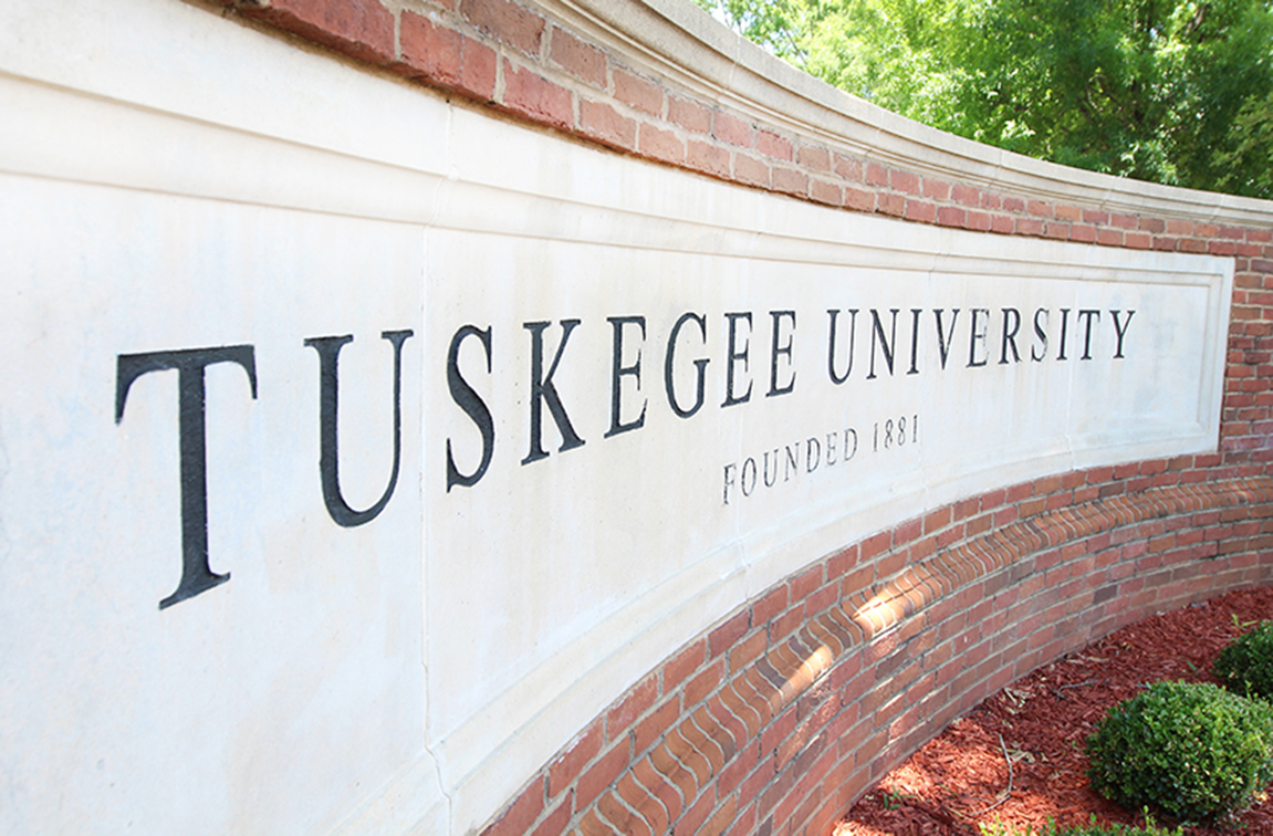 Tuskegee University name at main entrance
