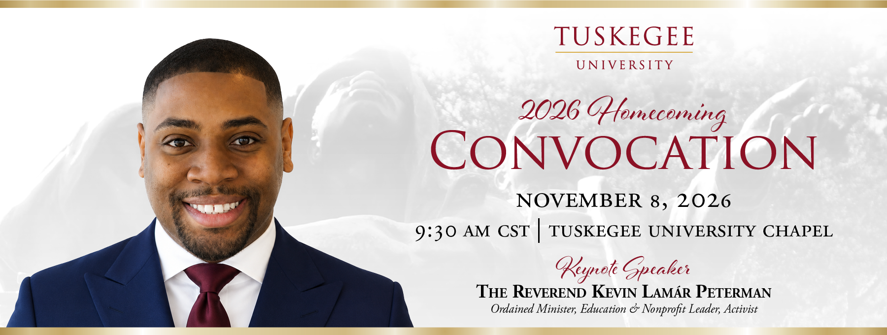 Graphic of HC Convocation Speaker, Rev. Kevin Peterman