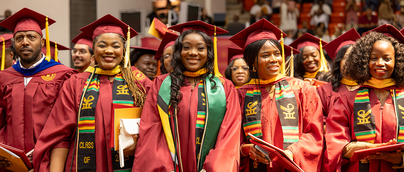 Smiling graduates