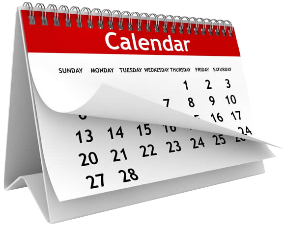 Picture of a standing desk calendar