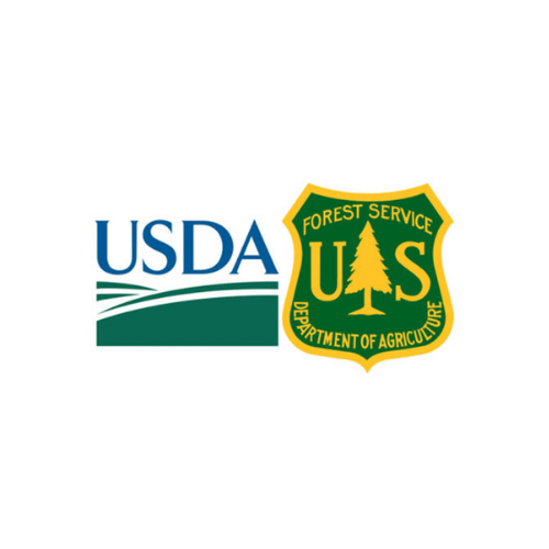 USDA and U.S. Forest Service logos side by side.