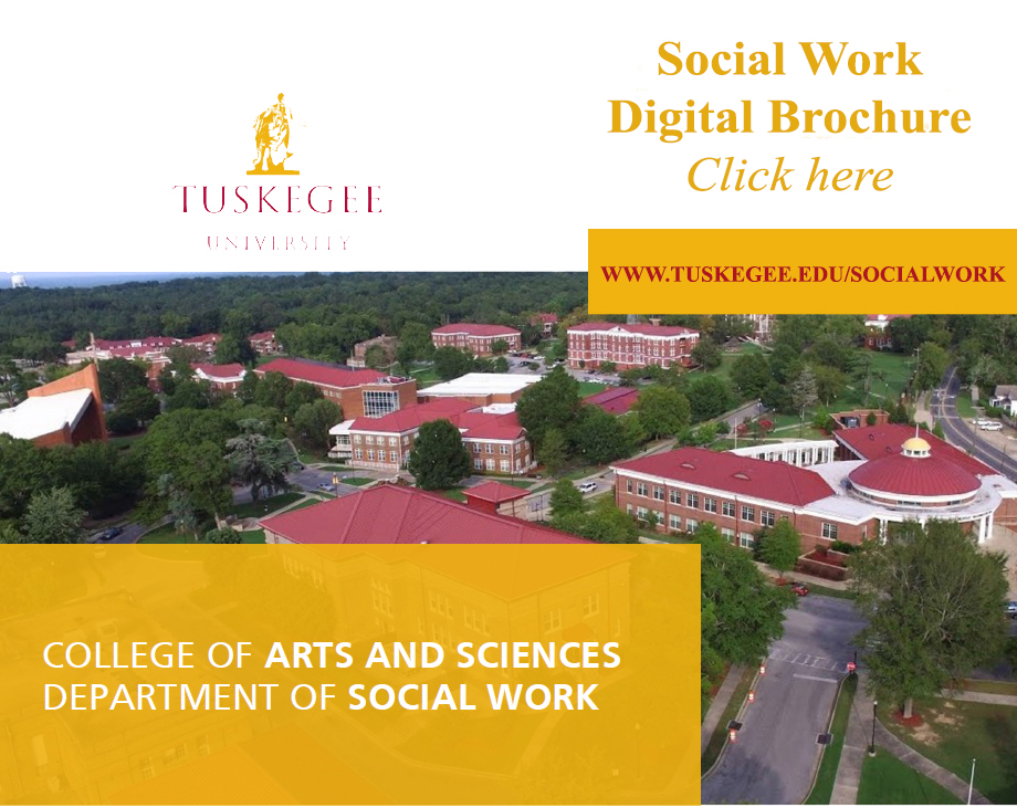 Graphic announcing the Social Work digital brochure