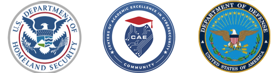 Connected logos for DHS, CAE, and DOD