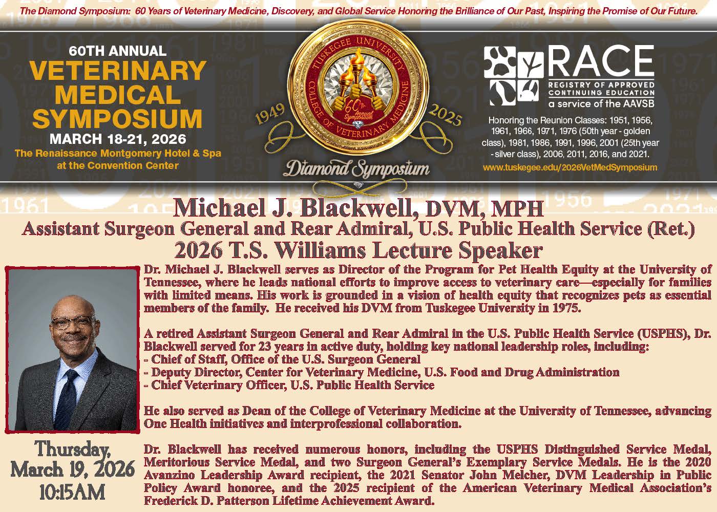 Dr. Blackwell 2026 Symposium Speaker
