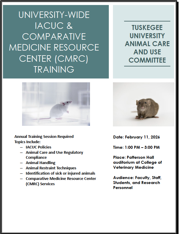 TU IACUC - Comparative Medicine Resource Center Annual Training 