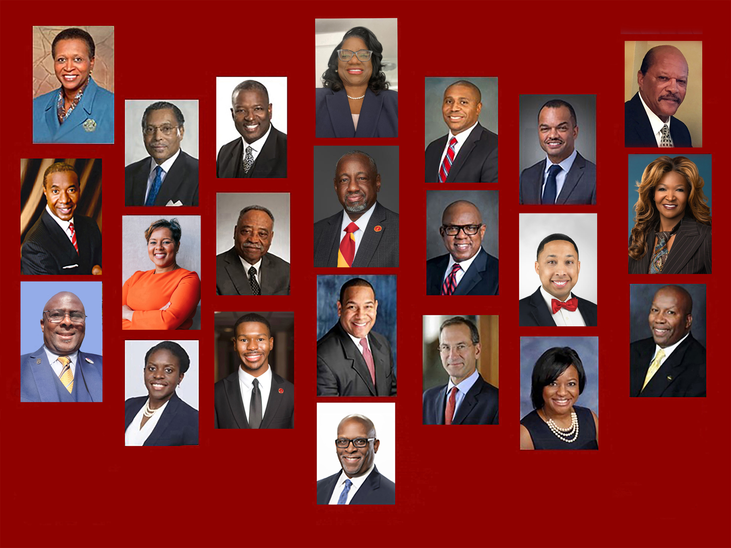 A collage of the Tuskegee University Board of Trustees
