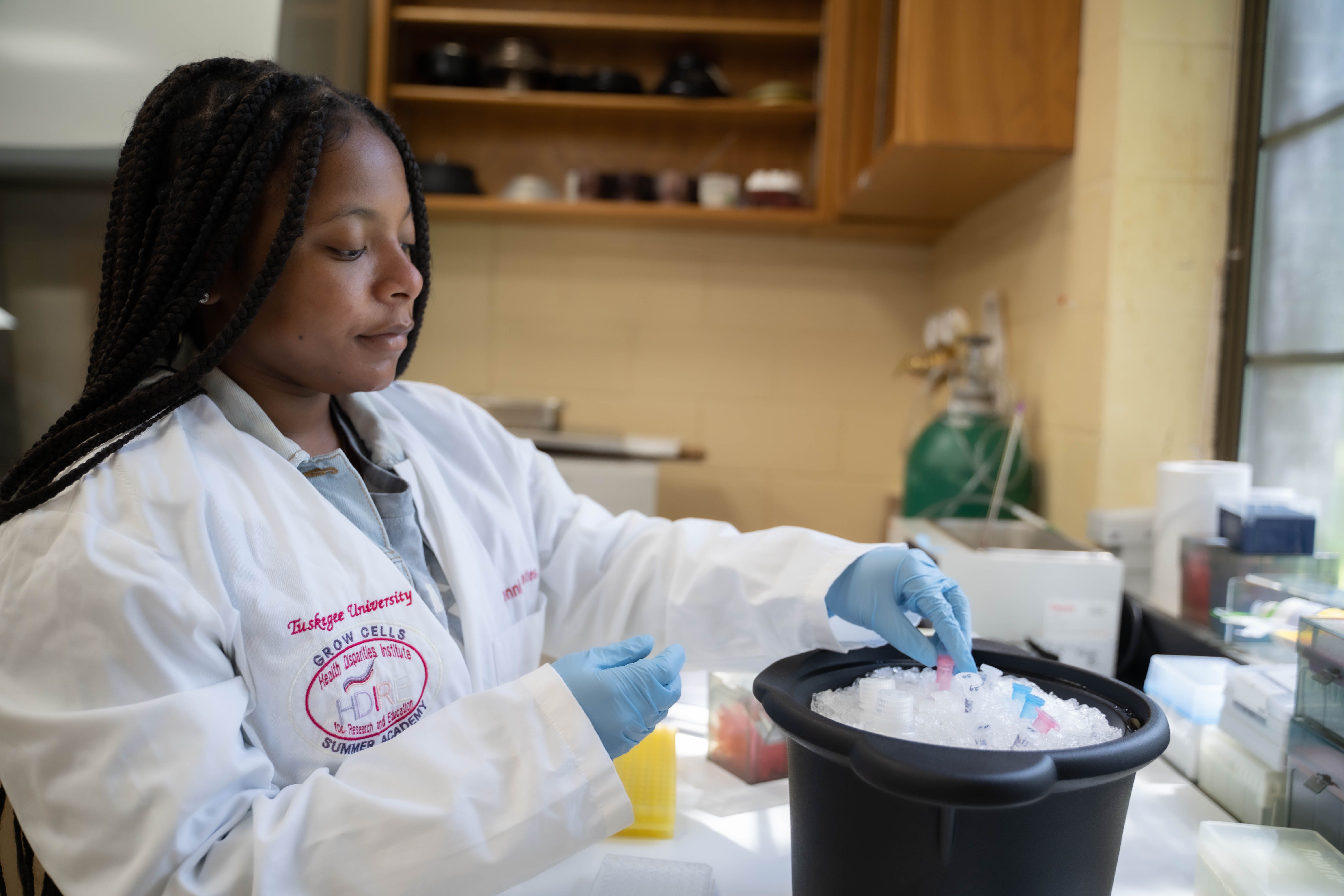 USPHS doctor injecting an African American male