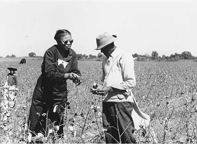 USPHS nurse in field with a study participant