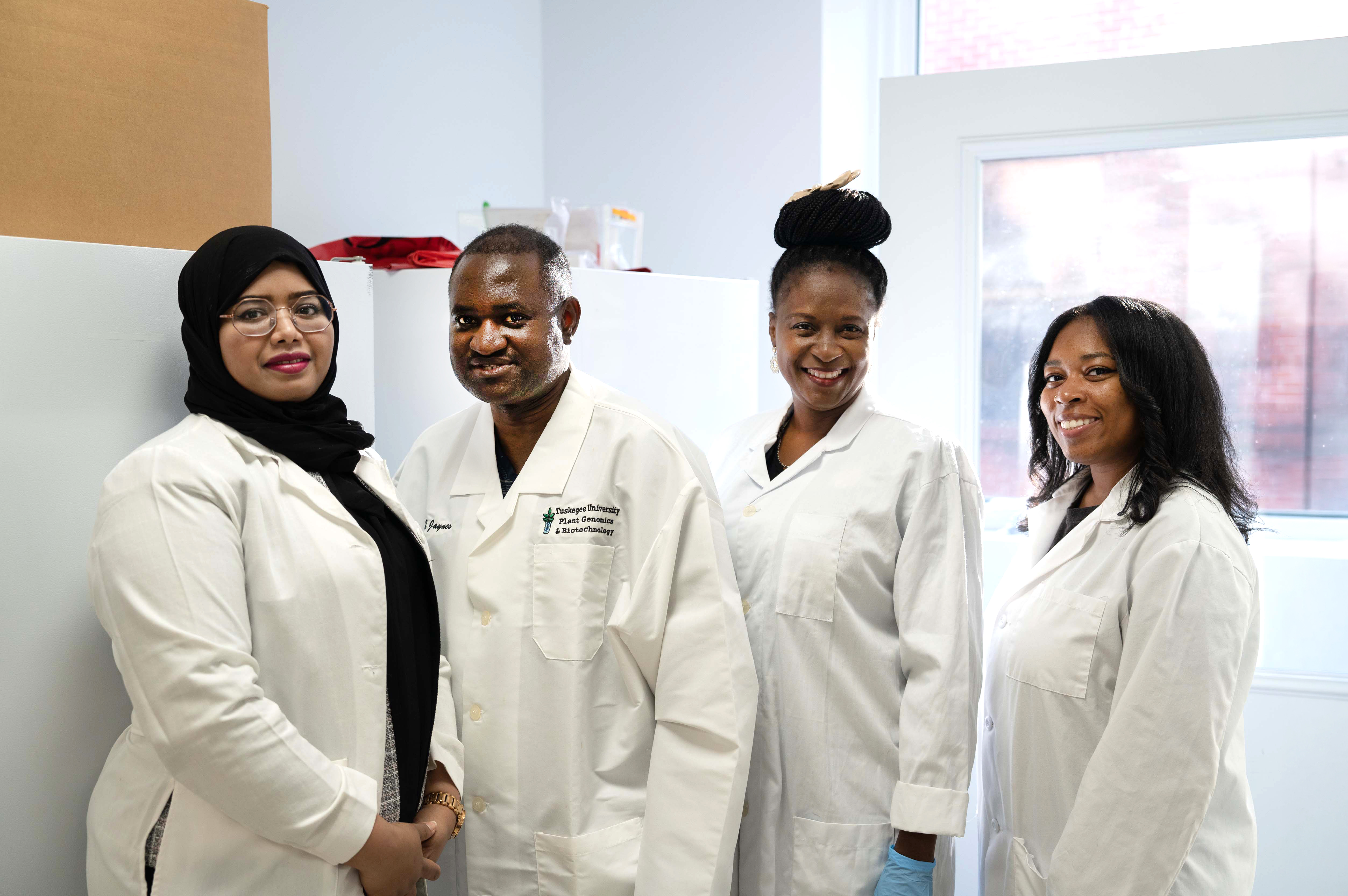 Four Researchers in lab