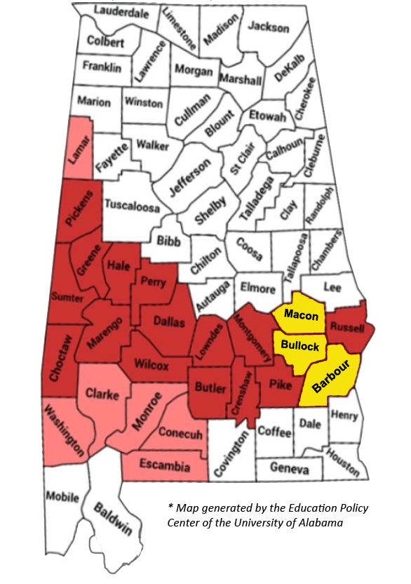 Map of Black Belt generated by EPC of UA