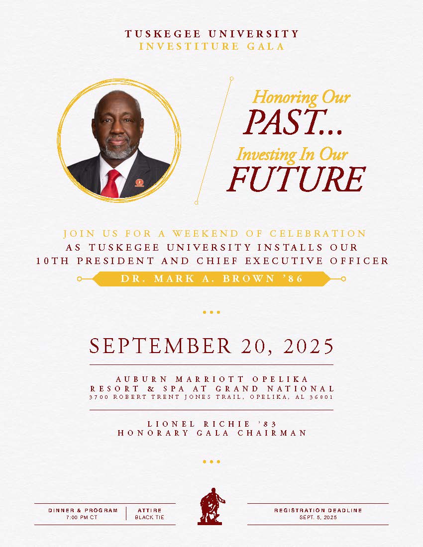 Flyer announcing the Investiture Gala