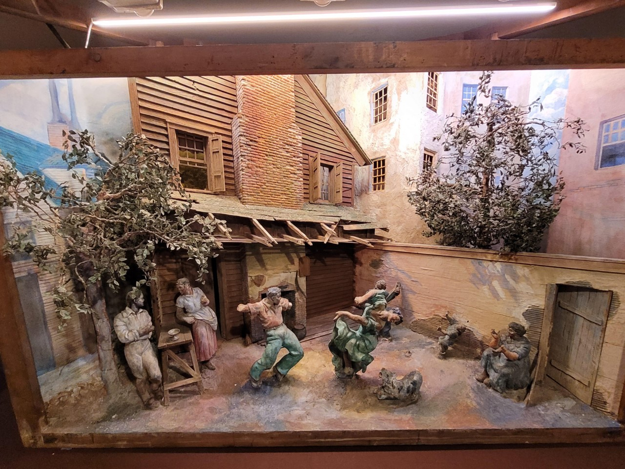 A diorama that is on display