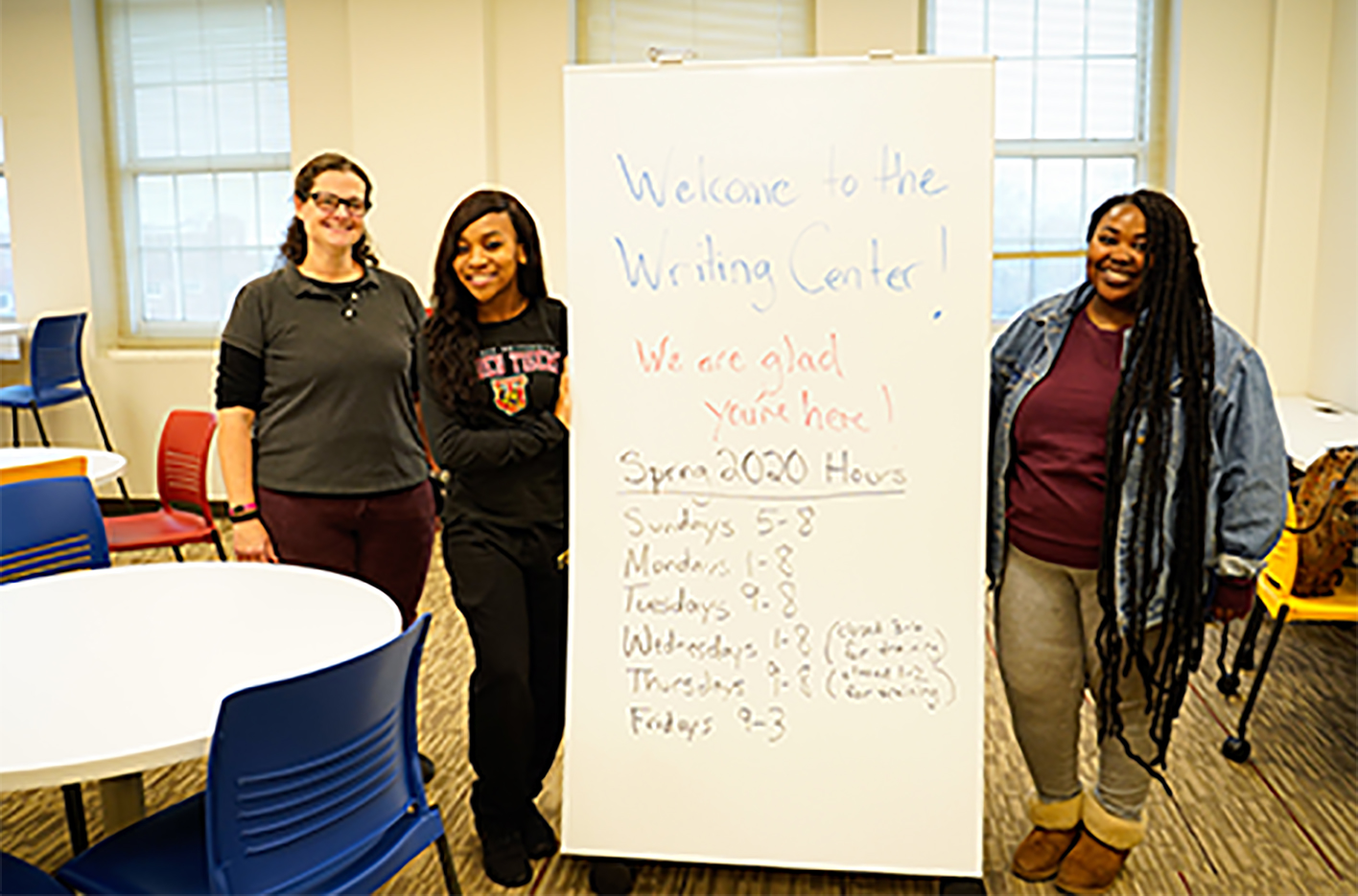 Writing Center staff and students