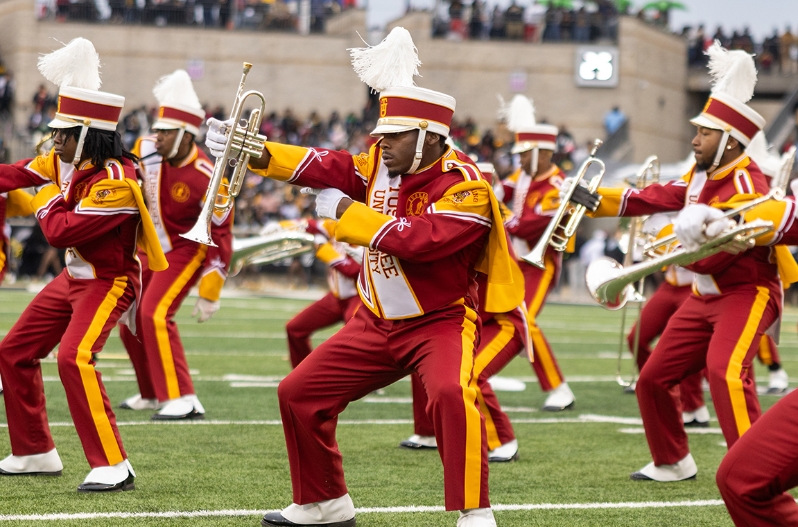 MCP band performing on the field