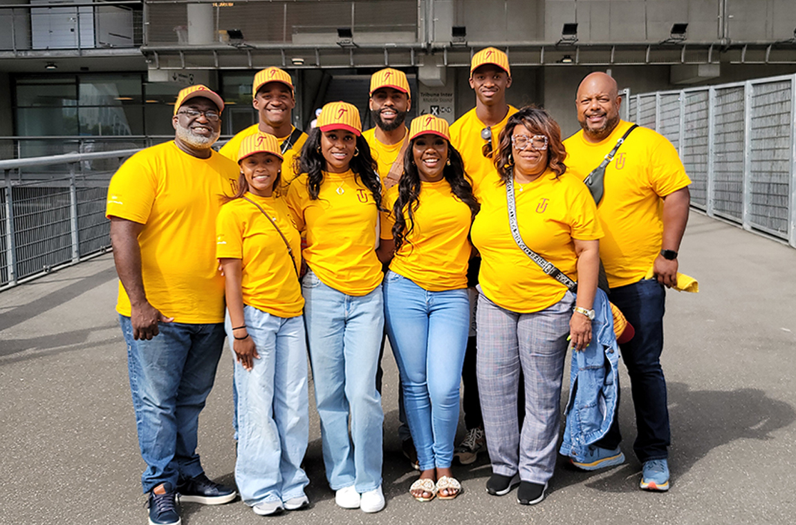 TU Students with chaperones Walter Cooper, Career Center Director; Abena Myers-Taylor, AVP of Student Affairs; and Steven McCrary, ADA Compliance Director.