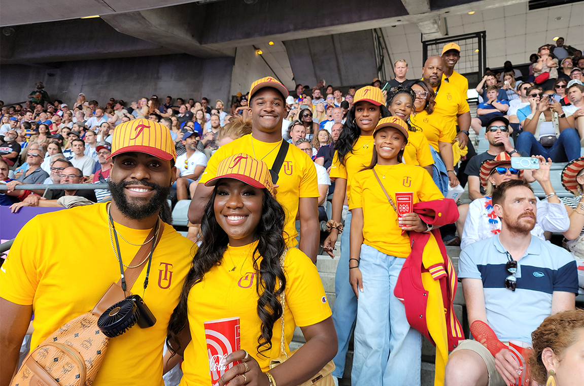 Tuskegee University students and chaperones at the Paris Olympics.