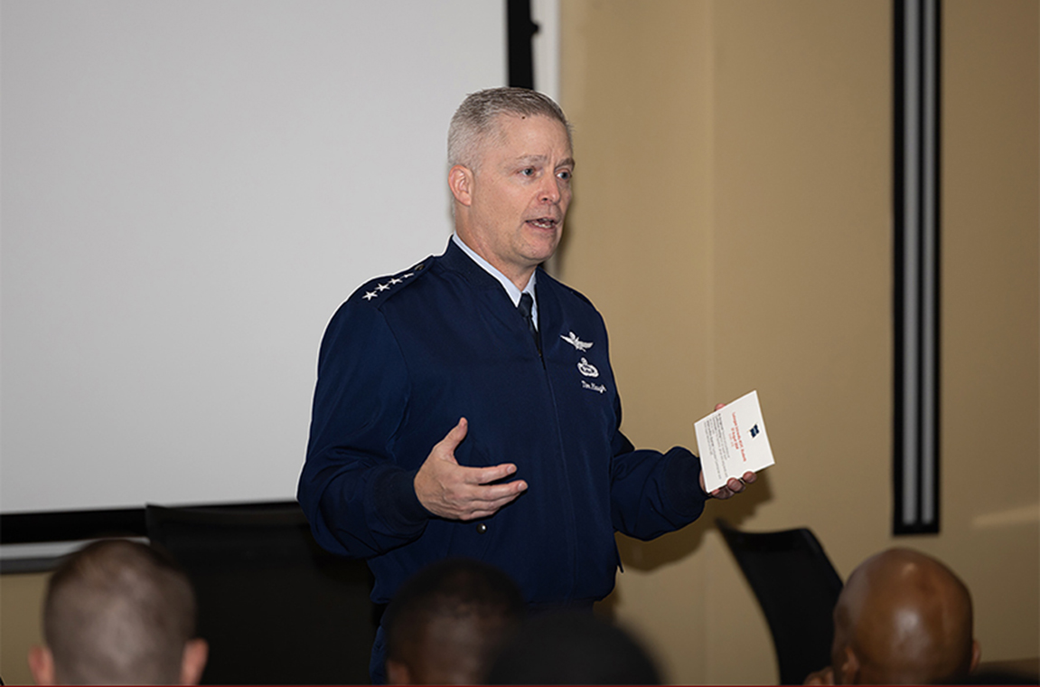 General Timothy D. Haugh at Tuskegee.
