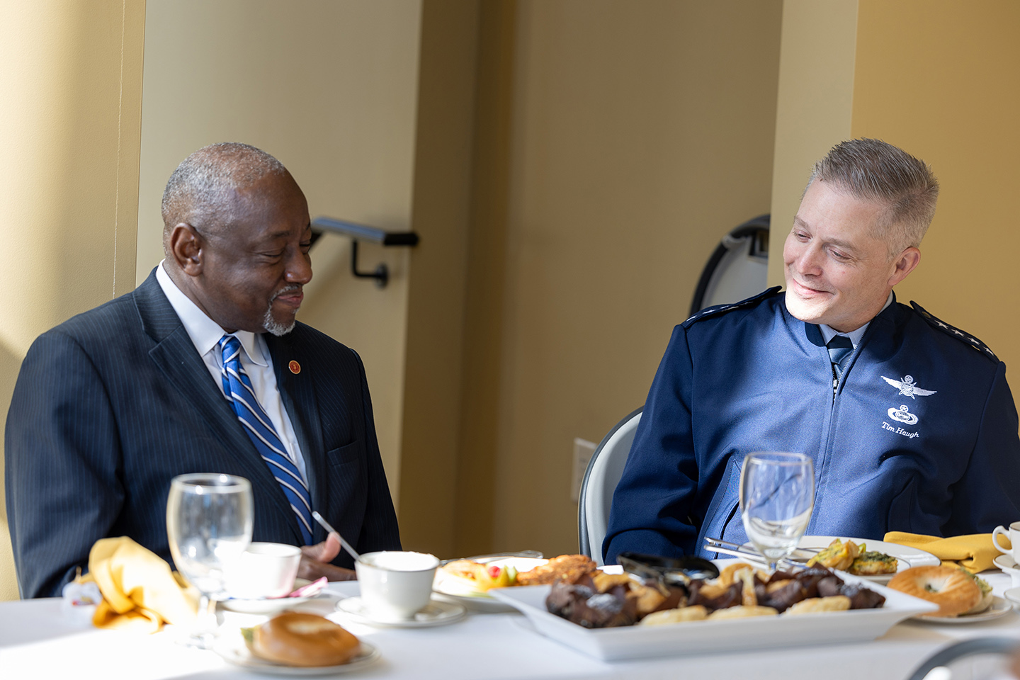 TU President Dr. Mark A. Brown and General Timothy D. Haugh