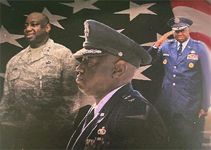Graphic showing Dr Mark Brown in uniform