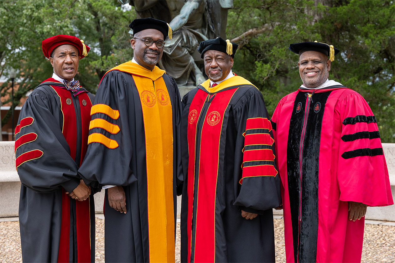 (L-R) Trustee Henry Davis, Rev. Lamar, Dr. Brown, and TNAA President Rev. Dr. James Quincy III.