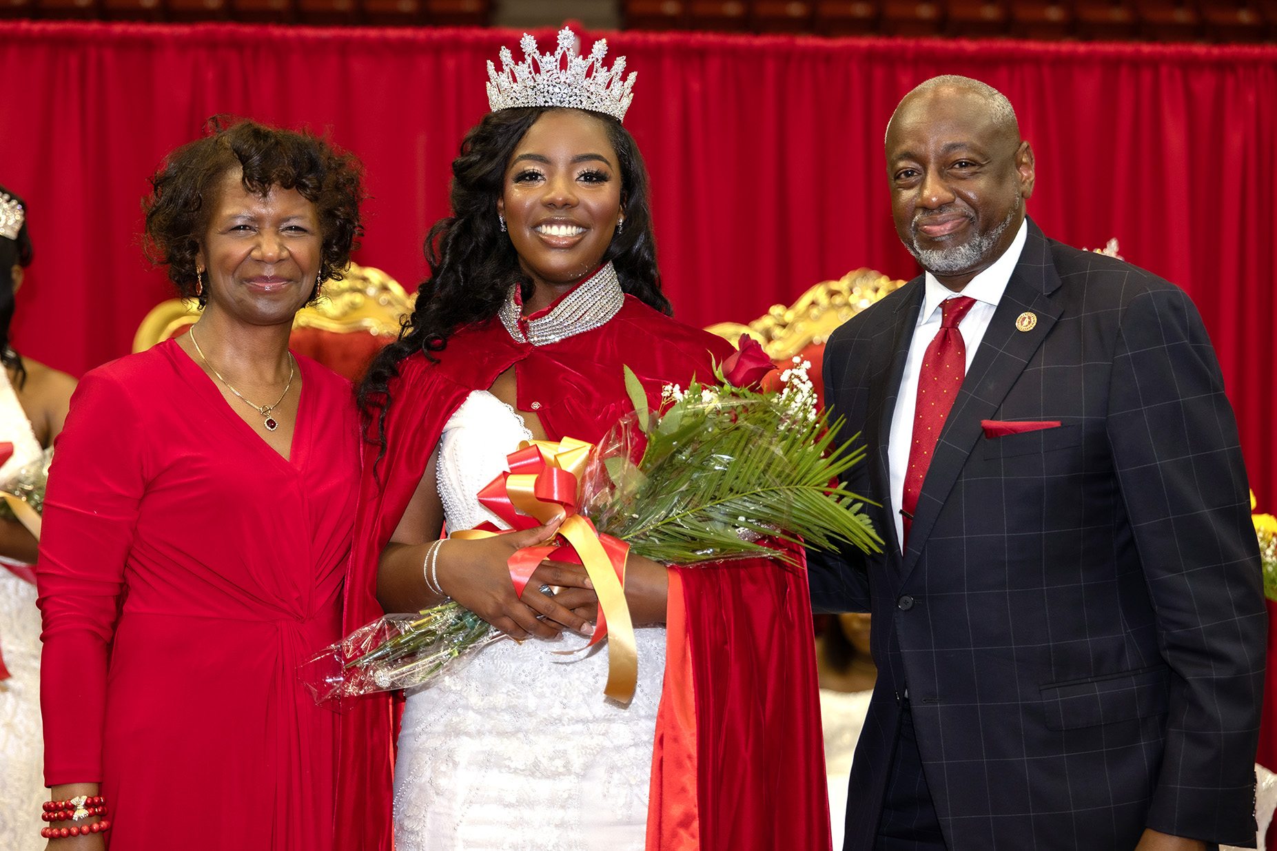 President and First Lady Brown with Zion Hunt - Miss Tuskegee 2025-2026.