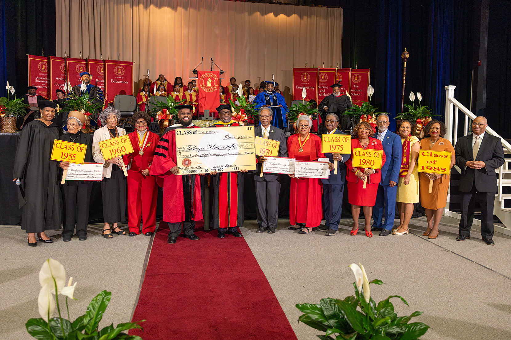 Founders Day presentation of checks