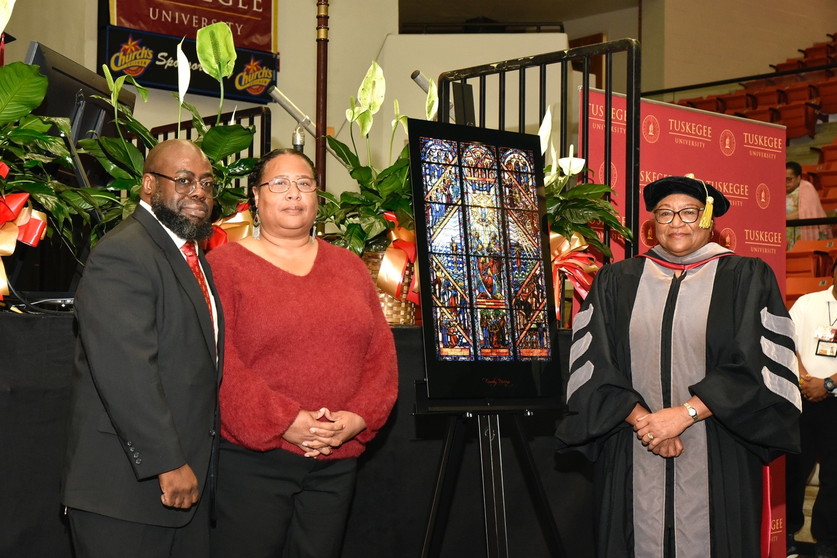 Dean Perry’s surprise gift in recognition of her 11 years of service as dean.