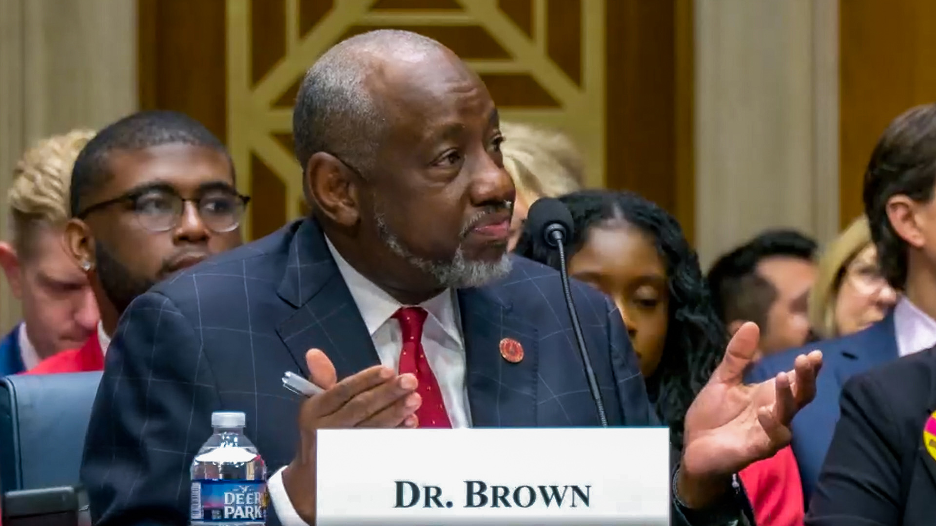 Dr. Brown testifies before the Senate committee on the importance of financial support for students