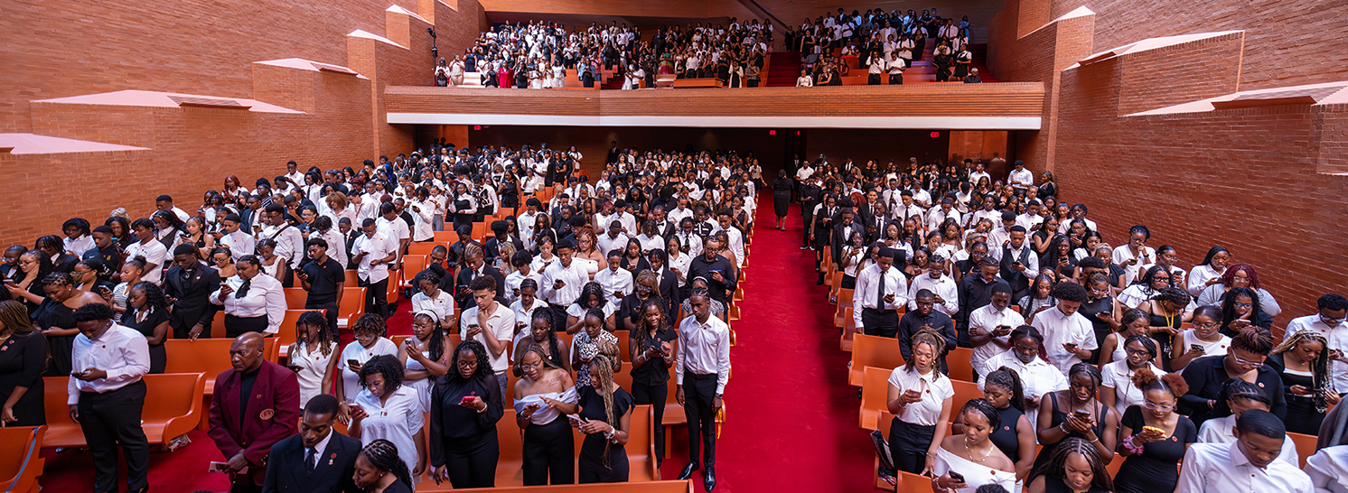 Freshmen Students assembled in the TU Chapel