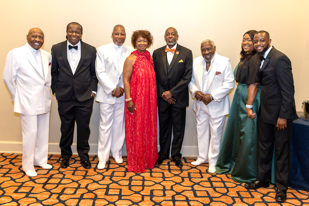 Dr. Brown and family with the O'Jays
