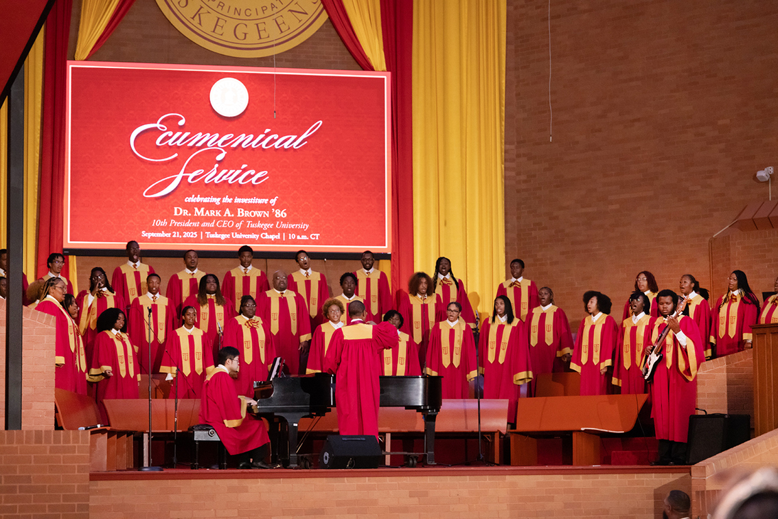 The Golden Voices Concert Choir performs during the Ecumenical Service