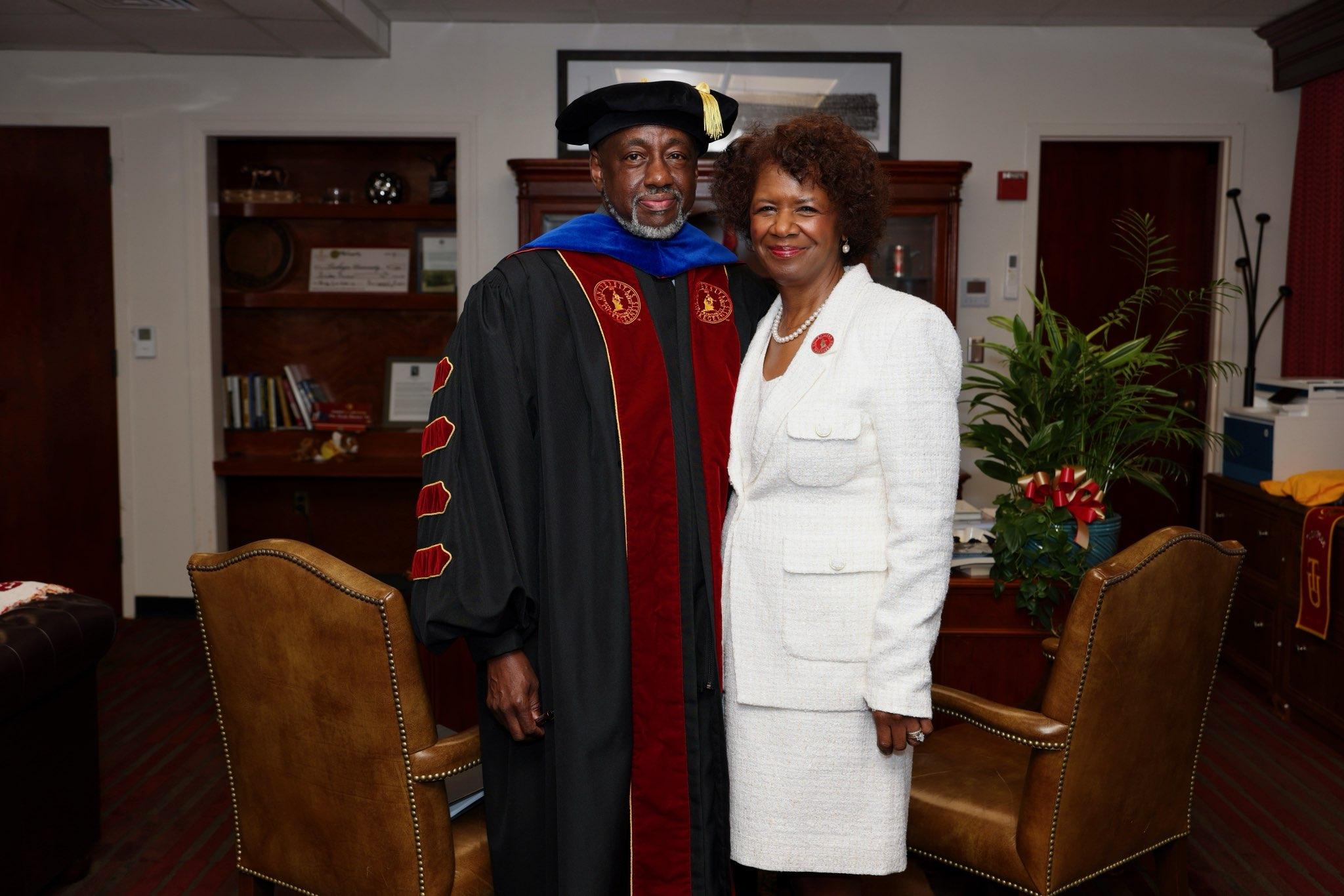 Dr. Brown and First Lady Brown before the ceremony