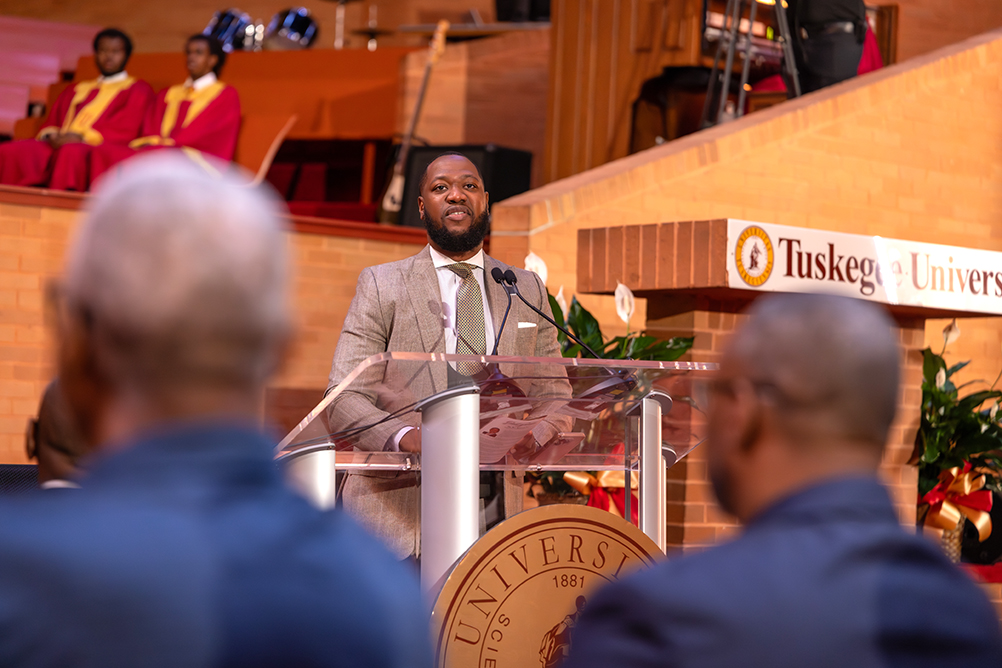 Rev. Dr. Cecil Duffie during Ecumenical Service at the TU Chapel